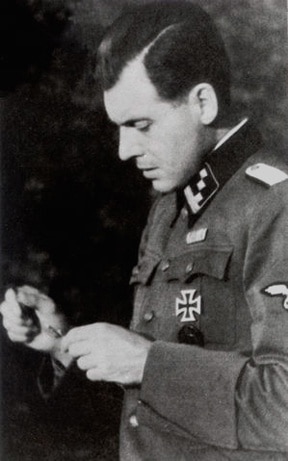 SS-Hauptsturmführer Josef Mengele; Mengele served in the 5th Waffen-SS Division Wiking, winning the Iron Cross 1st Class, before transferring to Auschwitz and subsequently Gross-Rosen.  After the war, many German sources attempted to separate the frontline SS from those that served in the camps.  That was an incorrect assertion as hundreds of SS officers transferred back and forth between the two.